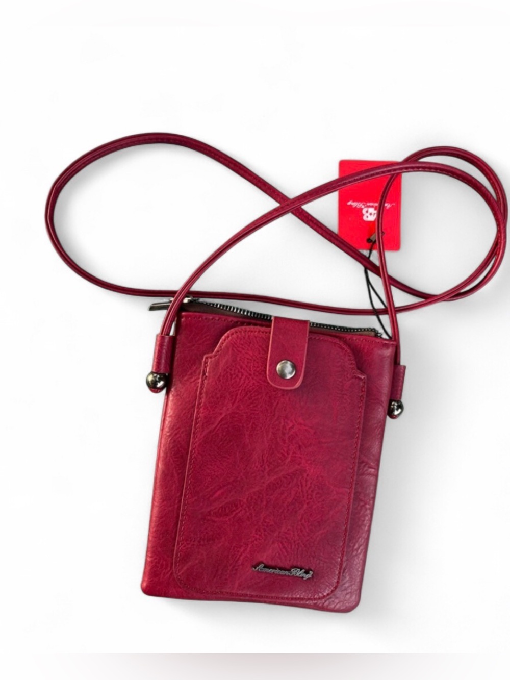 NWT American Bling Western Style Living Burgundy Red Crossbody Bag